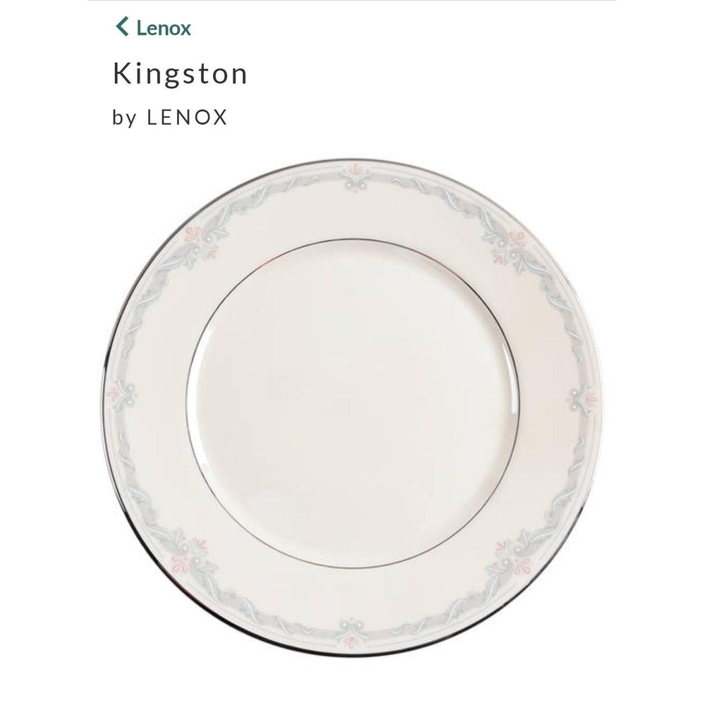 NWT Lenox Kingston Dinner Plates 10.5 Inch Set 2 Ivory Platinum Elegant Dining